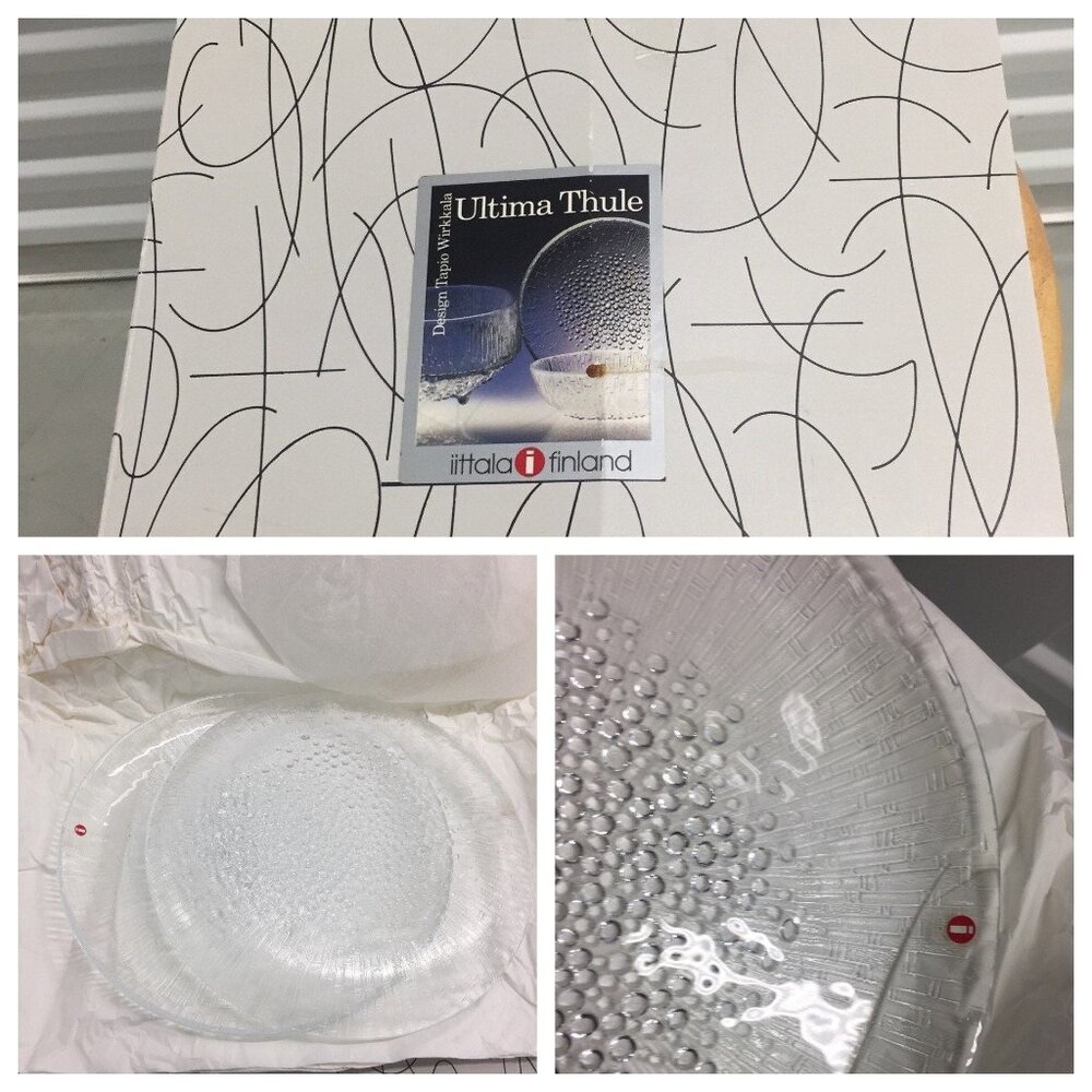 Vintage iittala i Finland Ultima Thule Design Tapio Wirkkala Two 10" Plates NIB